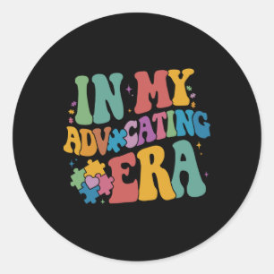 Sticker Rond Dans ma défense de la Sensibilisation sur l'autism