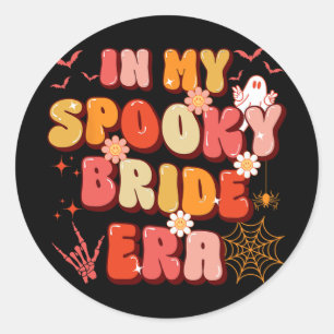 Sticker Rond Dans Ma Mariée Éffrayante Ou Mort Era Halloween Sa