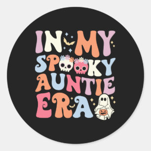 Sticker Rond Dans Ma Tante Éffrayante Époque Halloween Super cu