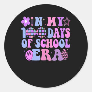 Sticker Rond Dans Mes 100 Jours De L'Ère De L'École 100E Jour D