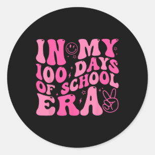 Sticker Rond Dans Mes 100 Jours De L'Ère Scolaire Rétro Disco 1