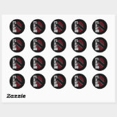 Sticker Rond Dans Mon Adn Trinidad Et Tobago Drapeau Fier Garço (Feuille)