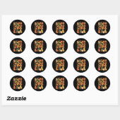 Sticker Rond Dans Mon Citrouille Épice Époque Rétro Épice Épice (Feuille)