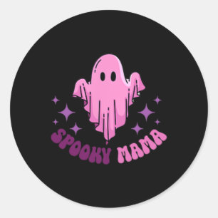 Sticker Rond Dans Mon Costume Éffrayant Mama Era Halloween