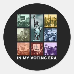 Sticker Rond Dans Mon Ère De Vote Harris Wheimer Élection Prési