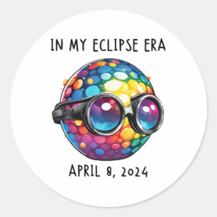 Sticker Rond Dans mon ère d'éclipse solaire 2024