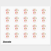 Sticker Rond Dans Mon Festif AF Era Sassy Noël Anniversaire (Feuille)