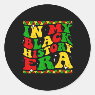 Sticker Rond Dans Mon Histoire Noire Époque Hommes Femmes Histo