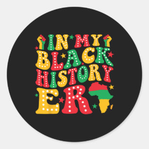 Sticker Rond Dans Mon Histoire Noire Époque Rétro Mois de l'His