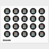 Sticker Rond Dans Mon Pause Été Époque Enseignant Pause Été Vac (Feuille)