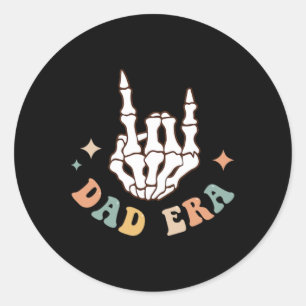 Sticker Rond Dans Mon Père Era Lover Super Retro Papa Fête des