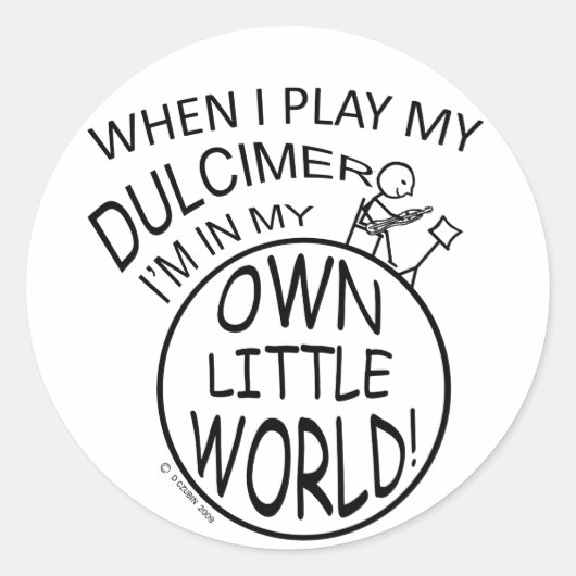 Sticker Rond Dans Mon Petit Monde Dulcimer (Devant)