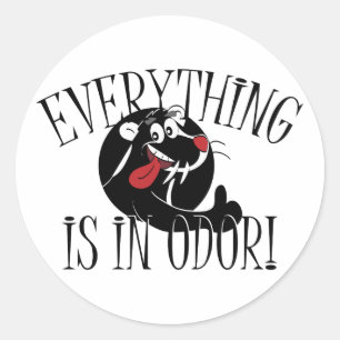 Sticker Rond Dans Odor Skunk