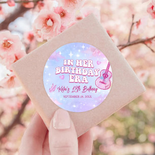 Sticker Rond Dans son anniversaire fête d'anniversaire