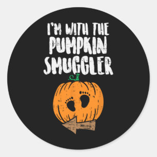 Sticker Rond Dans The Pumkin Smuggler Halloween Pregnancy C