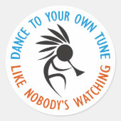 Sticker Rond Danse à sa propre tonalité (Devant)