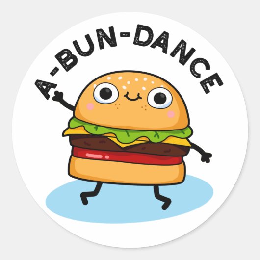 Sticker Rond Danse amusante Danseuse Danseuse Burger Pun (Devant)