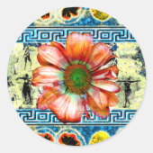 Sticker Rond Danse ancienne (Devant)