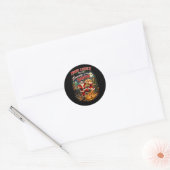Sticker Rond Danse avec le Père Noël (Enveloppe)