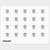 Sticker Rond Danse Comme Frosté Brille Comme Rudolph Lo (Feuille)