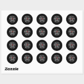 Sticker Rond Danse comme Frosty Brille comme Rudolph Aime comme (Feuille)