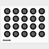 Sticker Rond Danse comme Frosty Brille comme Rudolph Aime comme (Feuille)