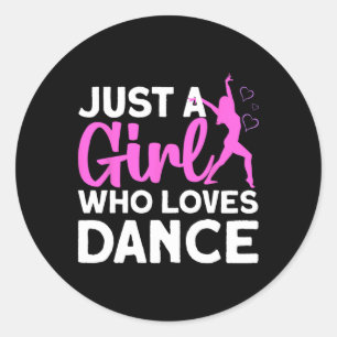 Sticker Rond Danse cool Pour Filles Femmes Danse Hip hop Salle