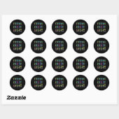 Sticker Rond Danse d'algèbre Figures de graphique drôles Math (Feuille)