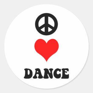 Sticker Rond Danse d'amour de paix