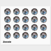 Sticker Rond Danse de ballet dans un Tutu bleu (Feuille)