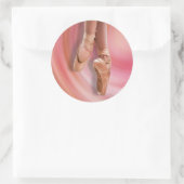 Sticker Rond Danse de ballet en rose (Sac)