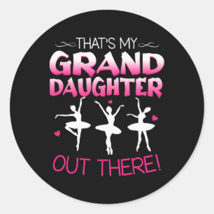 Sticker Rond Danse De Ballet Grandgirl Grand-Père Et Grand-Mère