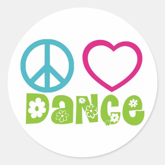 Sticker Rond Danse de la paix (Devant)