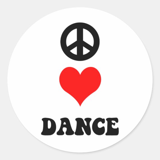 Sticker Rond Danse de la paix (Devant)