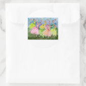 Sticker Rond Danse des fleurs (Sac)