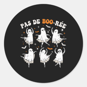 Sticker Rond Danse d'Halloween Pas De Boo-rée Ghost Ballet