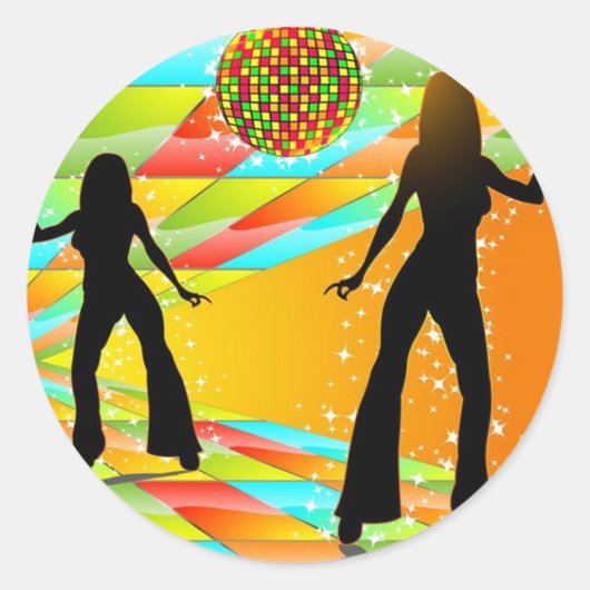 Sticker Rond Danse Disco (Devant)