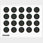 Sticker Rond Danse drôle d'algèbre Fonction Prof de maths Geek  (Feuille)