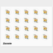 STICKER ROND DANSE DU POULET BANANE (Feuille)