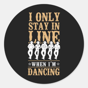 Sticker Rond Danse En Ligne Professeur De Danse Je Ne Reste En