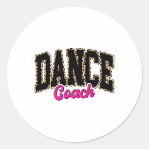 Sticker Rond Danse Entraîneur Leopard Danser Vie Filles Femmes