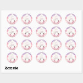 Sticker Rond Danse et ballerine tourbillon anniversaire (Feuille)