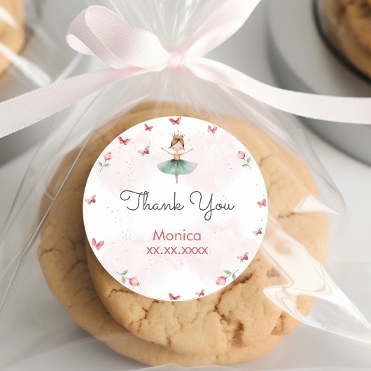 Sticker Rond Danse et tournoi mignon ballerine ballet enfant an