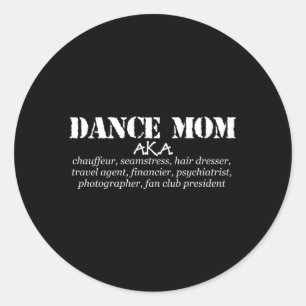 Sticker Rond Danse Maman Aka Chauffeur Seamstress Danse Maman