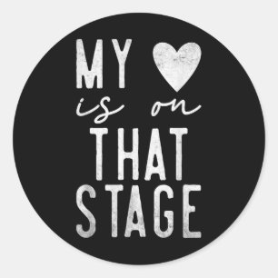 Sticker Rond Danse Maman Tee Mon Coeur Est Sur Cette Scène Danc