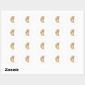 Sticker Rond Danse Musique Cat (Feuille)