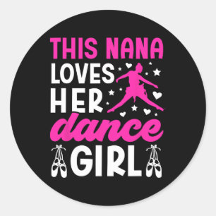 Sticker Rond Danse Nana Aime Sa Danse Fille Nana D'Une Danse N