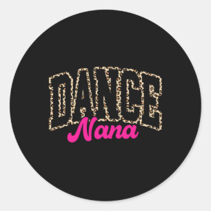 Sticker Rond Danse Nana Leopard Danser Nana Life Girls Femmes D