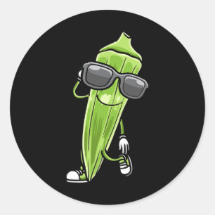 Sticker Rond Danse Okra Avec Les Sungles Okras