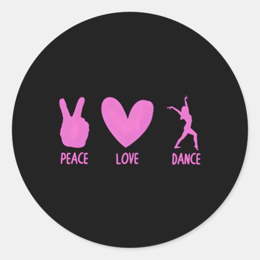 Sticker Rond Danse Pour La Danse Hip hop Liée Danseuse (Devant)